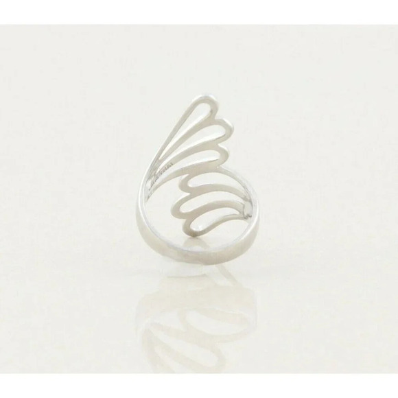 Sterling Silver Fan Ring Long Finger Ring size 8 1/4 - Picture 6 of 7